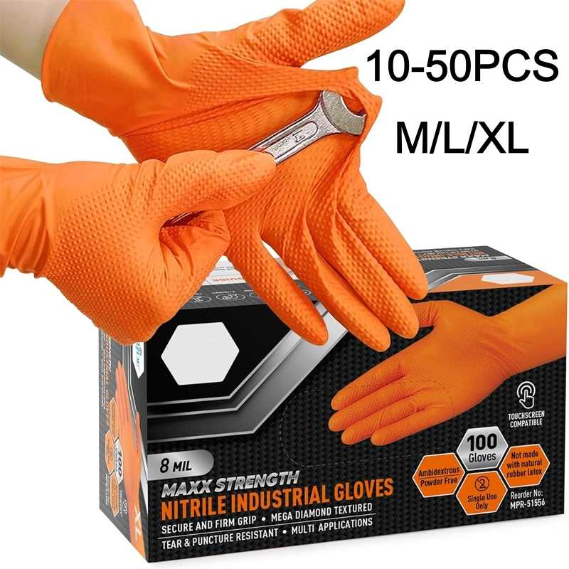 Heavy Duty Orange Nitrile Glov – обзор и цена Nitrile Mechanic Glove