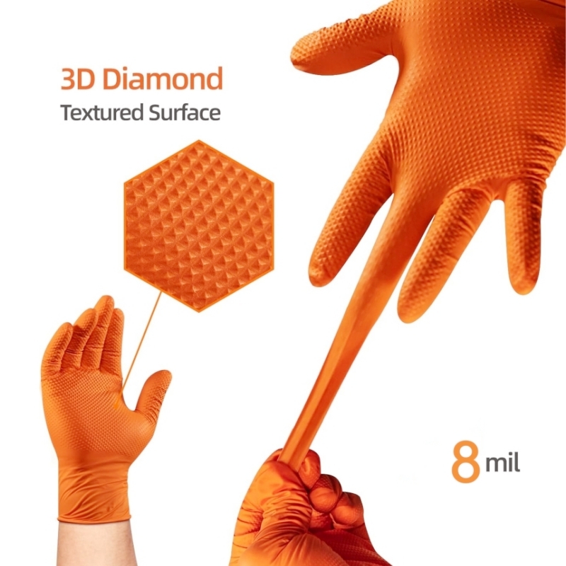 Heavy Duty Orange Nitrile Glov – обзор и цена Nitrile Mechanic Glove