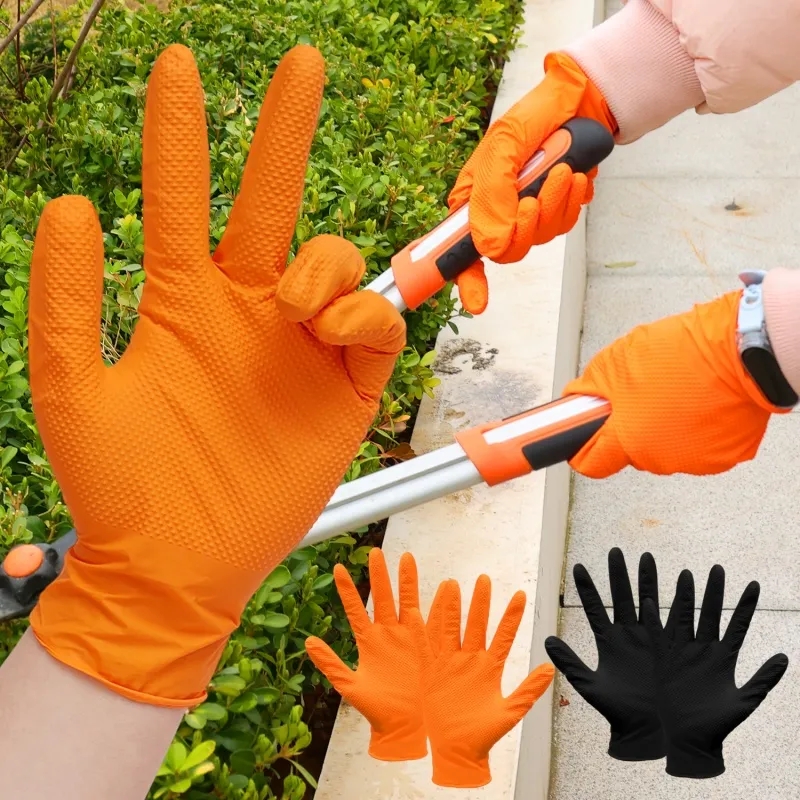 Heavy Duty Orange Nitrile Glov – обзор и цена Nitrile Mechanic Glove