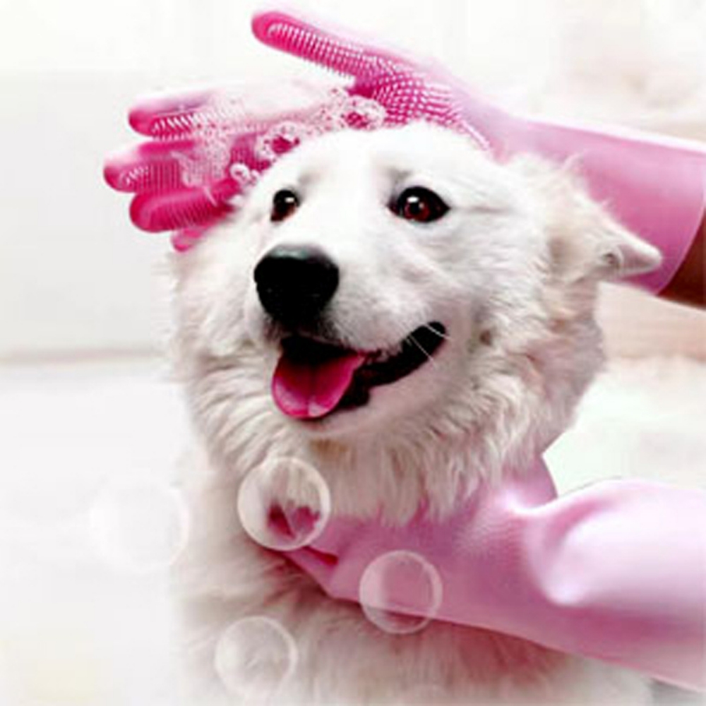 Pet Grooming Gloves for Dogs A – обзор и цена Rubber Glove Cleaning