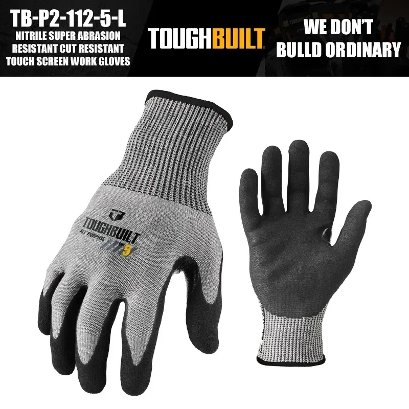 ToughBuilt TB-P2-112-5-L Nitri – обзор и цена Nitrile Mechanic Glove