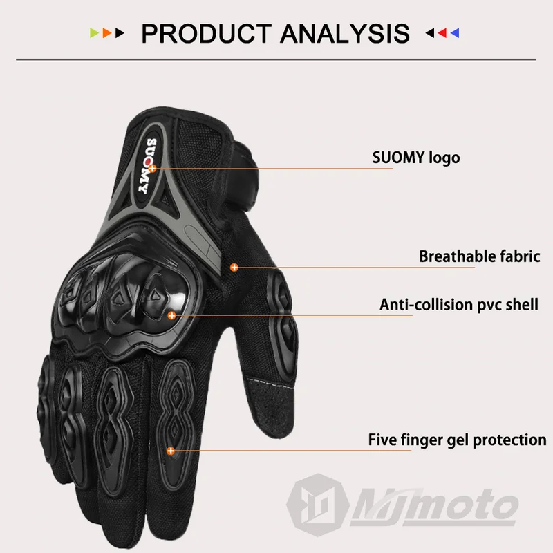 SUOMY Summer Touchscreen Motor – обзор и цена Motorcycle Glove Knuckle