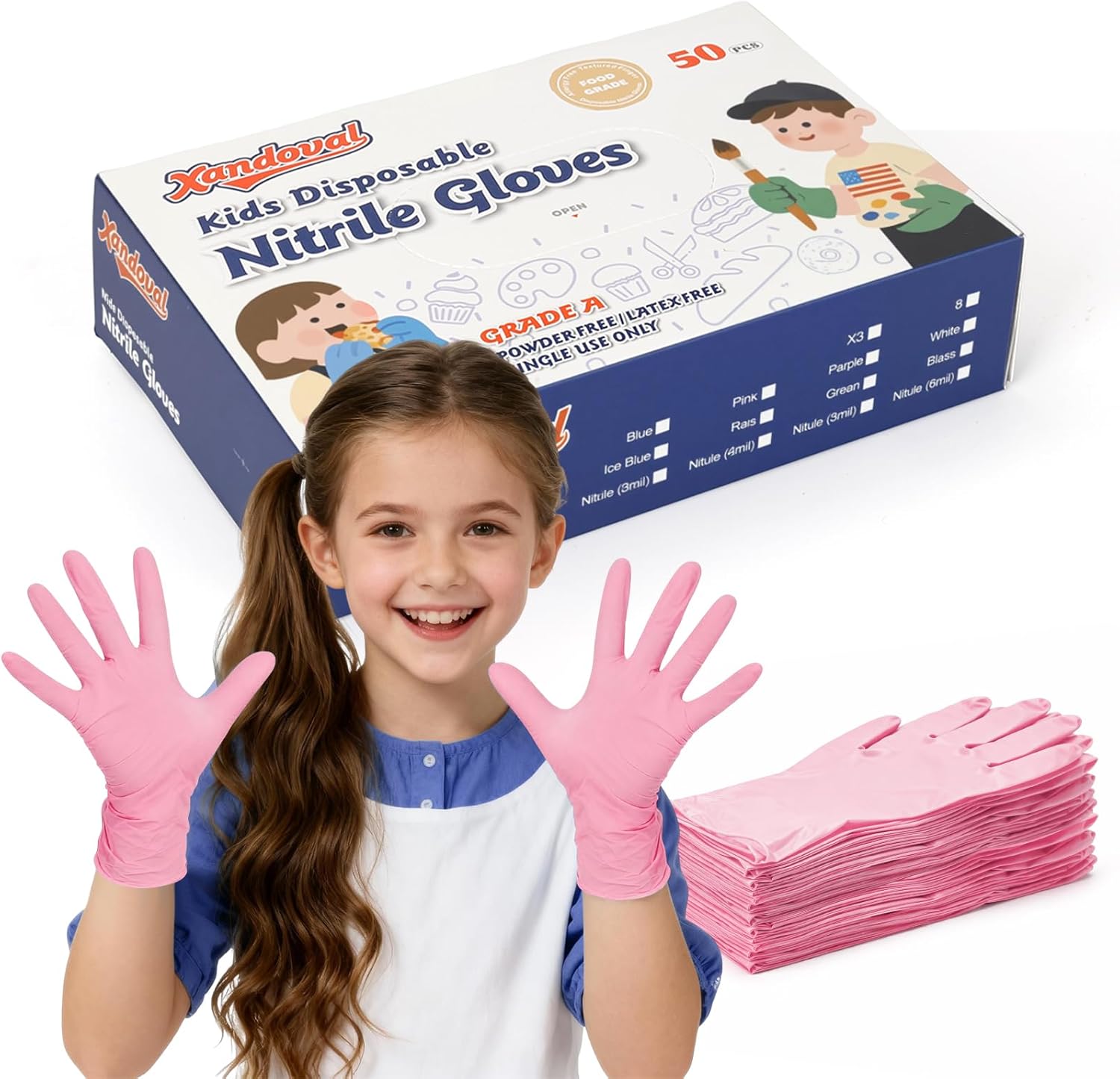 Kids Disposable Gloves for 3-8 – обзор и цена Latex Disposable Glove