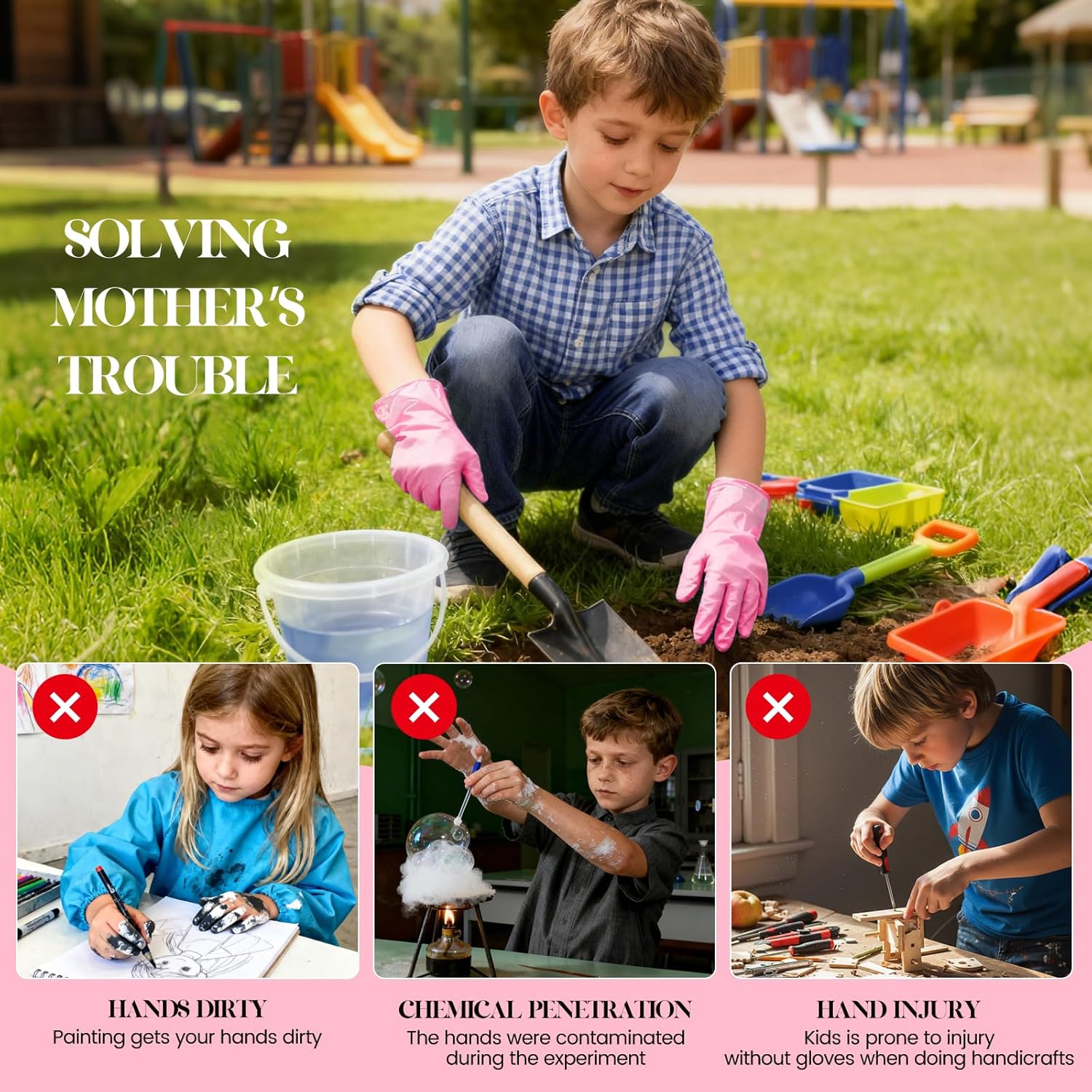 Kids Disposable Gloves for 3-8 – обзор и цена Latex Disposable Glove