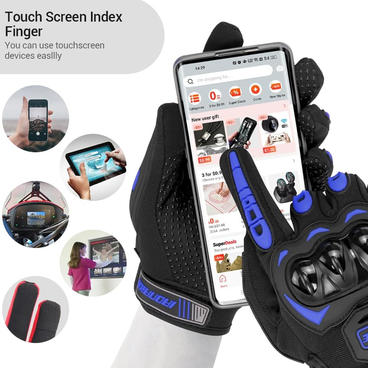Men Motorcycle Gloves Touch Sc – обзор и цена Motorcycle Glove Knuckle