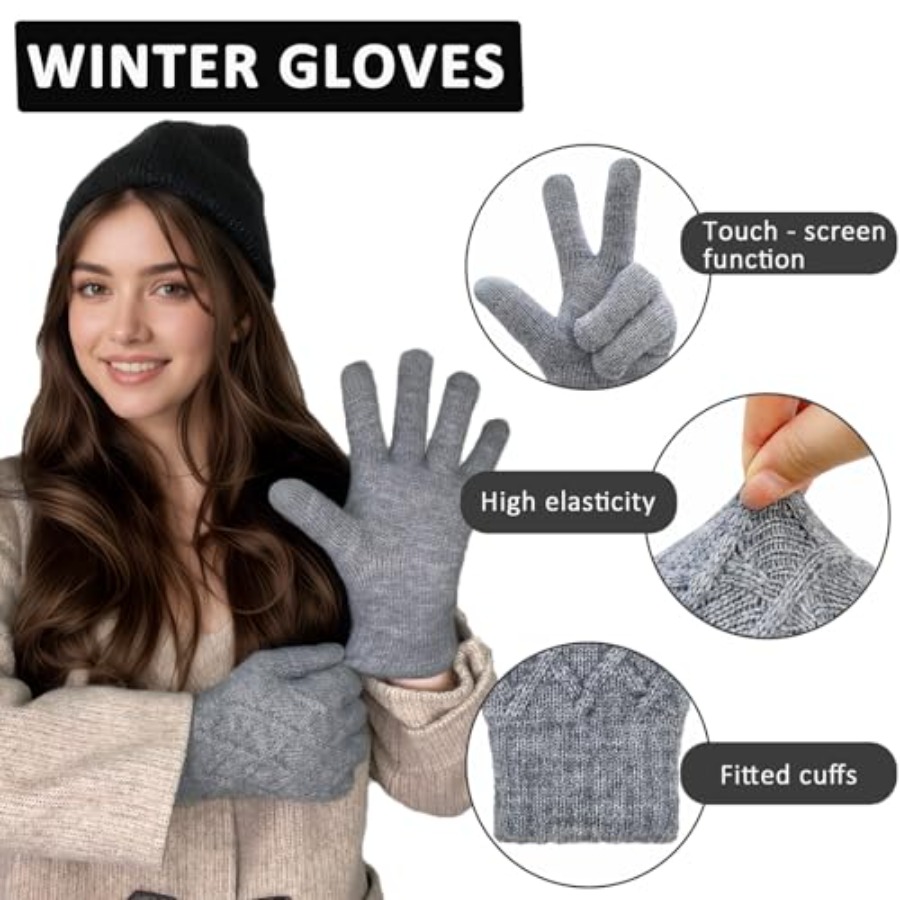 Winter Wool Gloves for Women M – обзор и цена Wool Glove Lined