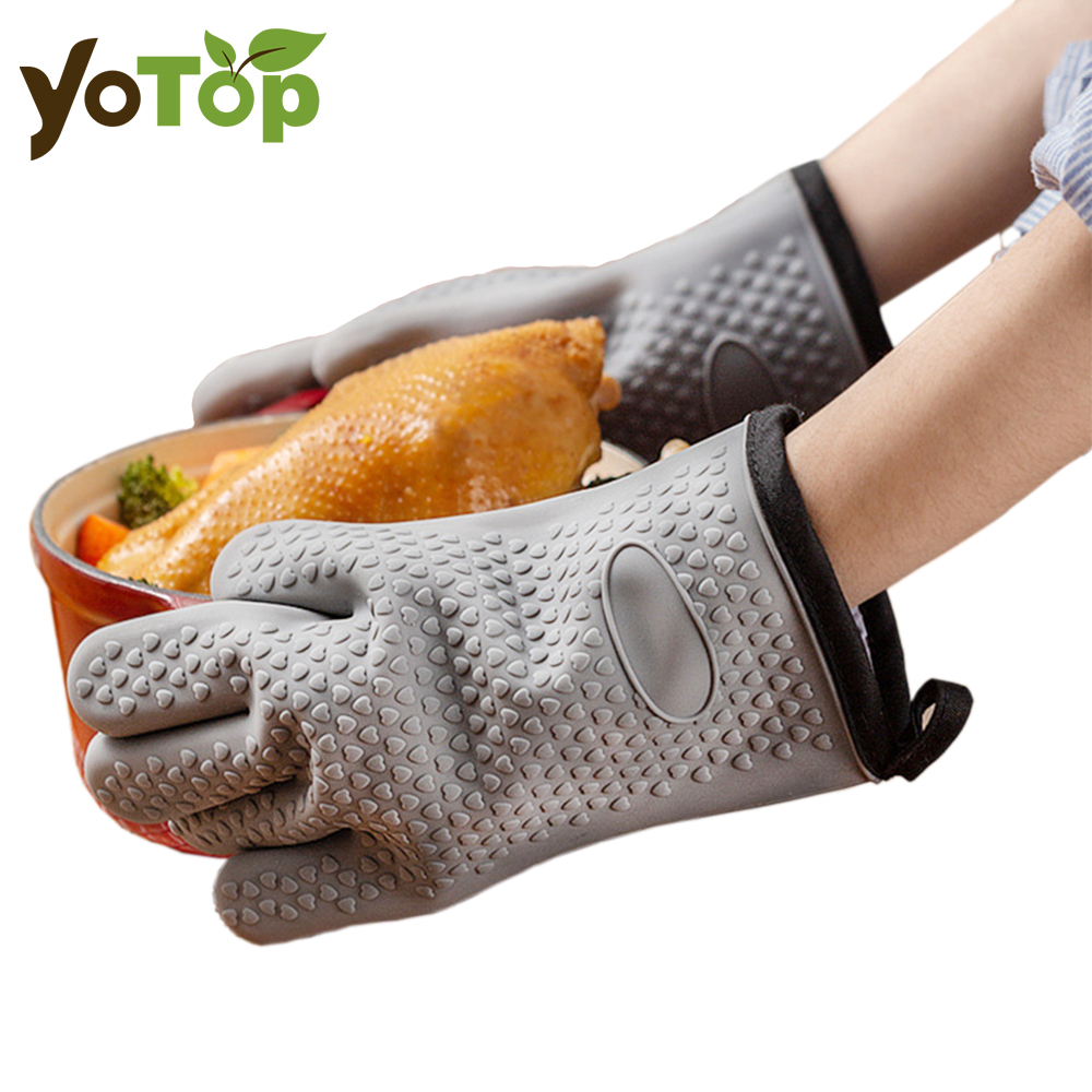 Heat Resistant Silicone Gloves – обзор и цена Oven Mitt Silicone
