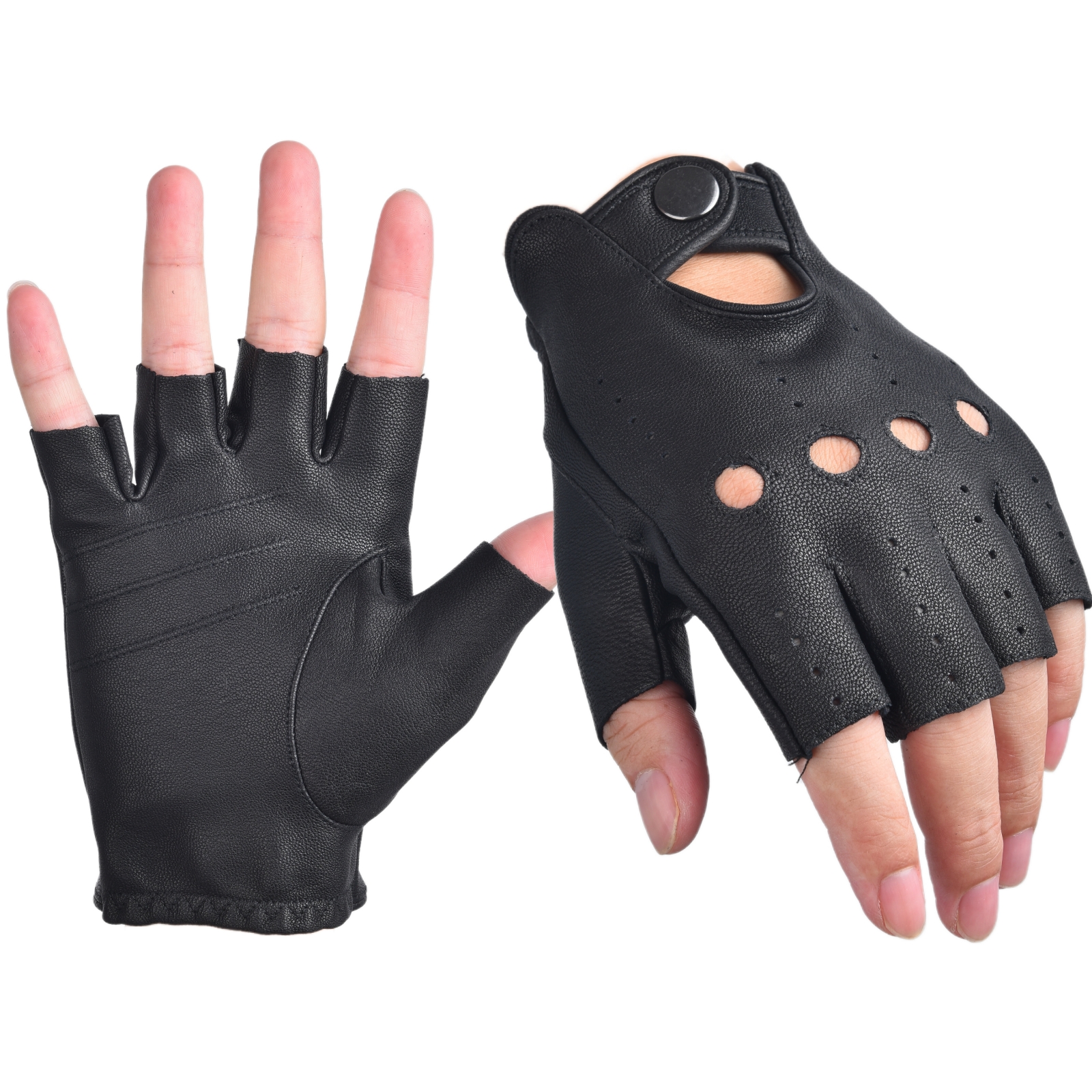Mens Fingerless Gloves Half Fi – обзор и цена Leather Driving Glove